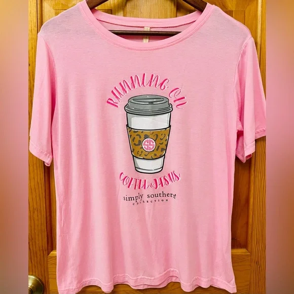 Women’s “Simply Southern” Pink & Leopard Print Pajama Set - Picture 2 of 10